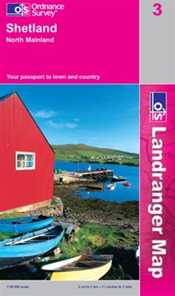 OS Landranger Map 3 Shetland - North Mainland