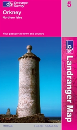 OS Landranger Map 5 Orkney - Northern Isles