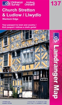 OS Landranger Map 137 Church Stretton & Ludlow 