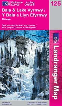 OS Landranger Map 125 Bala & Lake Vyrnwy