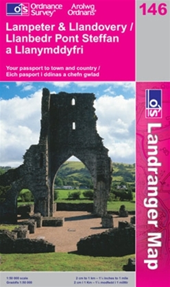 OS Landranger Map 146 Lampeter & Llandovery