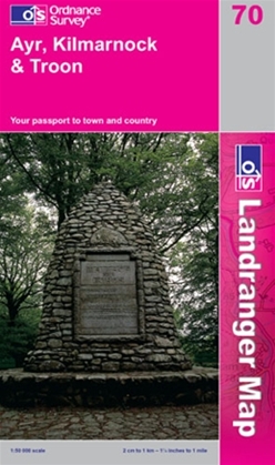 OS Landranger Map 70 Ayr, Kilmarnock & Troon