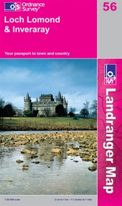 OS Landranger Map 56 Loch Lomond & Inveraray