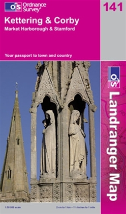 OS Landranger Map 141 Kettering & Corby