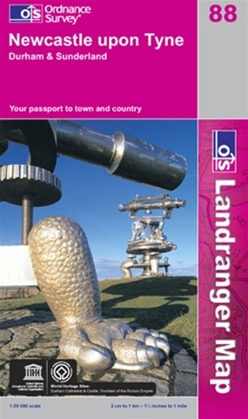 OS Landranger Map 88 Newcastle upon Tyne