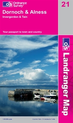 OS Landranger Map 21 Dornoch & Alness