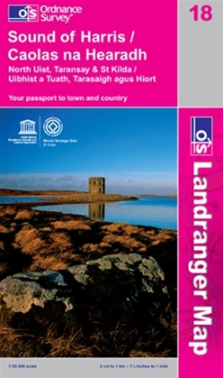 OS Landranger Map 18 Sound of Harris