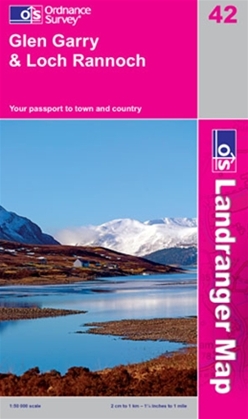OS Landranger Map 42 Glen Garry & Loch Rannoch