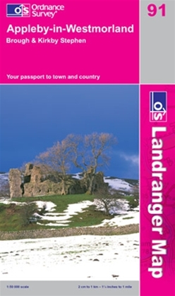 OS Landranger Map 91 Appleby-in-Westmorland