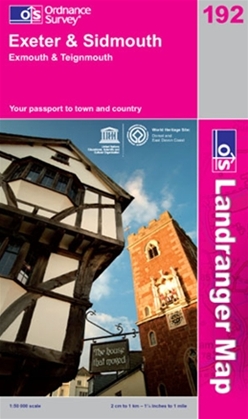 OS Landranger Map 192 Exeter & Sidmouth