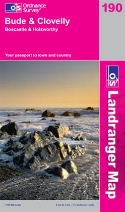 OS Landranger Map 190 Bude & Clovelly