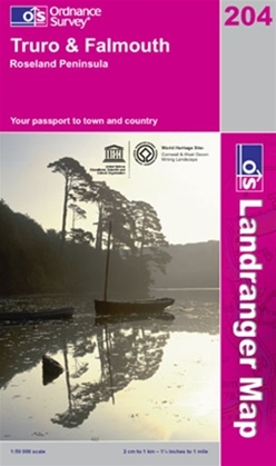 OS Landranger Map 204 Truro & Falmouth