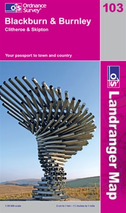 OS Landranger Map 103 Blackburn & Burnley