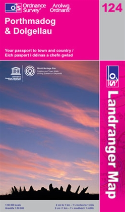 OS Landranger Map 124 Porthmadog & Dolgellau
