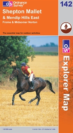 OS Explorer Map 142 Shepton Mallet & Mendip Hills East