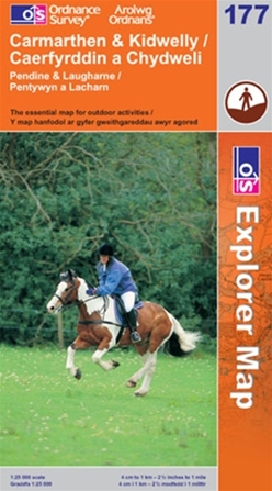 OS Explorer Map 177 Carmarthen & Kidwelly