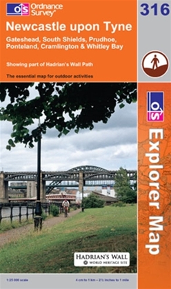 OS Explorer Map 316 Newcastle upon Tyne