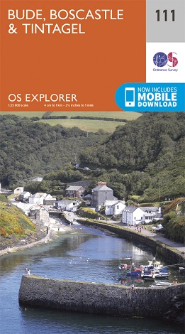OS Explorer Map 111 Bude, Boscastle & Tintagel
