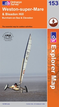 OS Explorer Map 153 Weston-super-Mare & Bleadon Hill