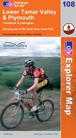 OS Explorer Map 108 Lower Tamar Valley & Plymouth