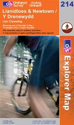 OS Explorer Map 214 Llanidloes & Newtown