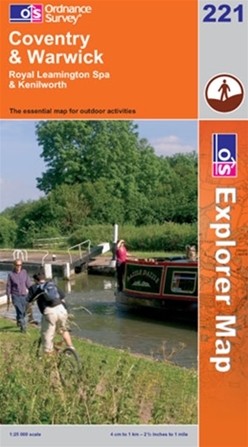 OS Explorer Map 221 Coventry & Warwick