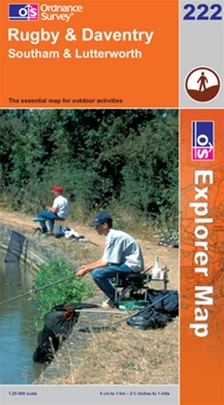 OS Explorer Map 222 Rugby & Daventry