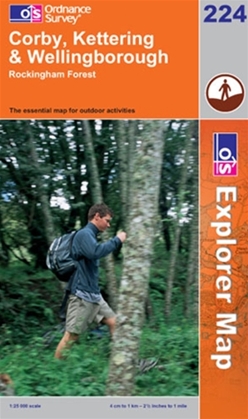 OS Explorer Map 224 Corby, Kettering & Wellingborough