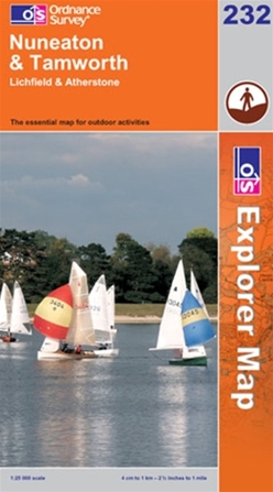 OS Explorer Map 232 Nuneaton & Tamworth