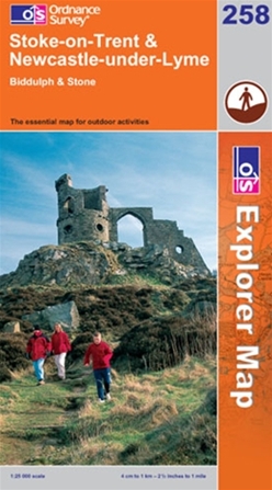 OS Explorer Map 258 Stoke-on-Trent & Newcastle-under-Lyme