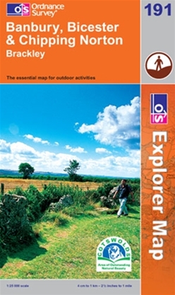 OS Explorer Map 191 Banbury, Bicester & Chipping Norton