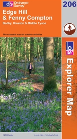 OS Explorer Map 206 Edge Hill & Fenny Compton