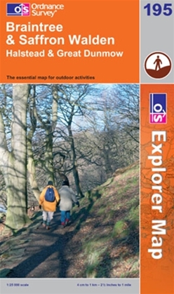 OS Explorer Map 195 Braintree & Saffron Walden
