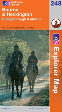OS Explorer Map 248 Bourne & Heckington