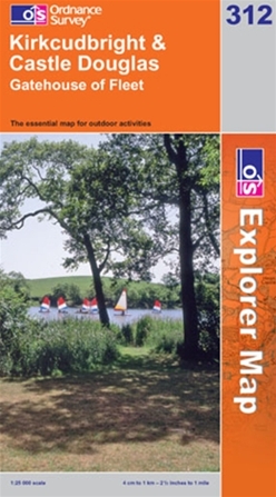 OS Explorer Map 312 Kirkcudbright & Castle Douglas