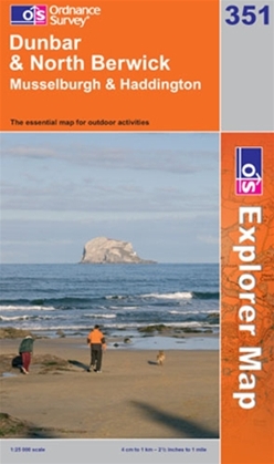 OS Explorer Map 351 Dunbar & North Berwick