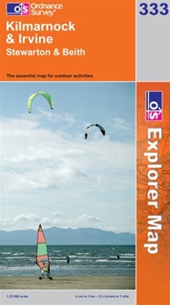 OS Explorer Map 333 Kilmarnock & Irvine