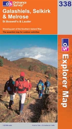 OS Explorer Map 338 Galashiels, Selkirk & Melrose