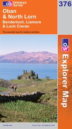 OS Explorer Map 376 Oban & North Lorn