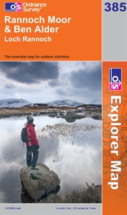 OS Explorer Map 385 Rannoch Moor & Ben Alder