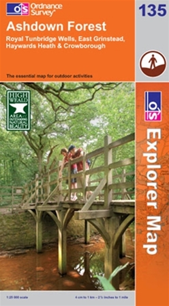 OS Explorer Map 135 Ashdown Forest