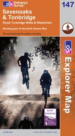 OS Explorer Map 147 Sevenoaks & Tonbridge
