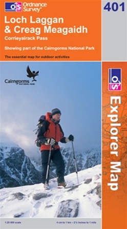 OS Explorer Map 401 Loch Laggan & Creag Meagaidh
