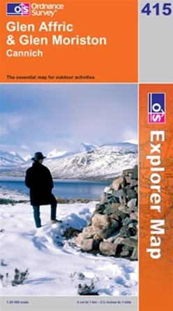 OS Explorer Map 415 Glen Affric & Glen Moriston