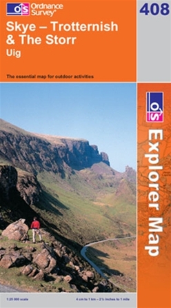 OS Explorer Map 408 Skye - Trotternish & The Storr