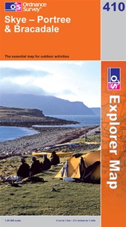 OS Explorer Map 410 Skye - Portree & Bracadale