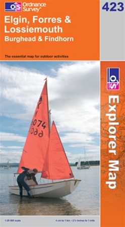 OS Explorer Map 423 Elgin, Forres & Lossiemouth