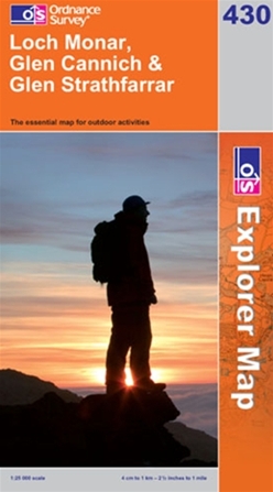OS Explorer Map 430 Loch Monar, Glen Cannich & Glen Strathfarrar