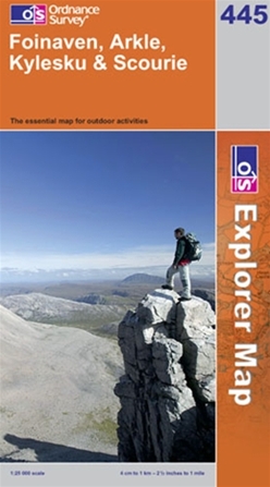 OS Explorer Map 445 Foinaven, Arkle, Kylesku & Scourie