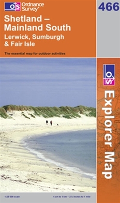 OS Explorer Map 466 Shetland - Mainland South